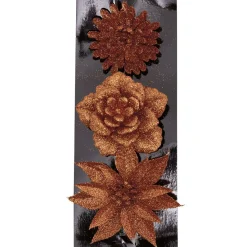 Fleur ambré à paillettes à suspendre x3-Gifi Clearance