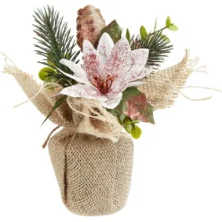 Fleur artificielle de Noël poinsettia rouge-Gifi Best