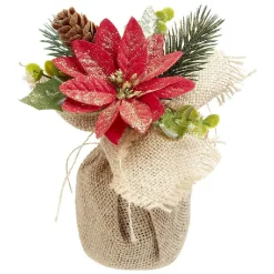 Fleur artificielle de Noël poinsettia rouge-Gifi Best