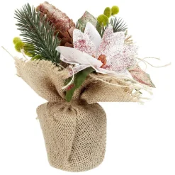 Fleur artificielle de Noël poinsettia rouge-Gifi Best