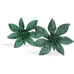 Fleur avec paillettes à clipser x 2 déco Noël-Gifi Best