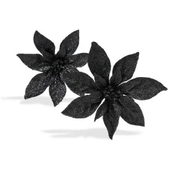 Fleur avec paillettes à clipser x 2 déco Noël-Gifi Best