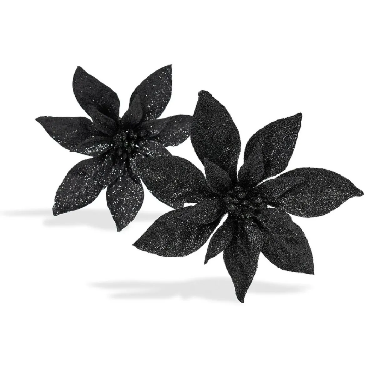 Fleur avec paillettes à clipser x 2 déco Noël-Gifi Best