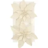 Fleur de Noël Poinsettia blanc scintillant x2-Gifi