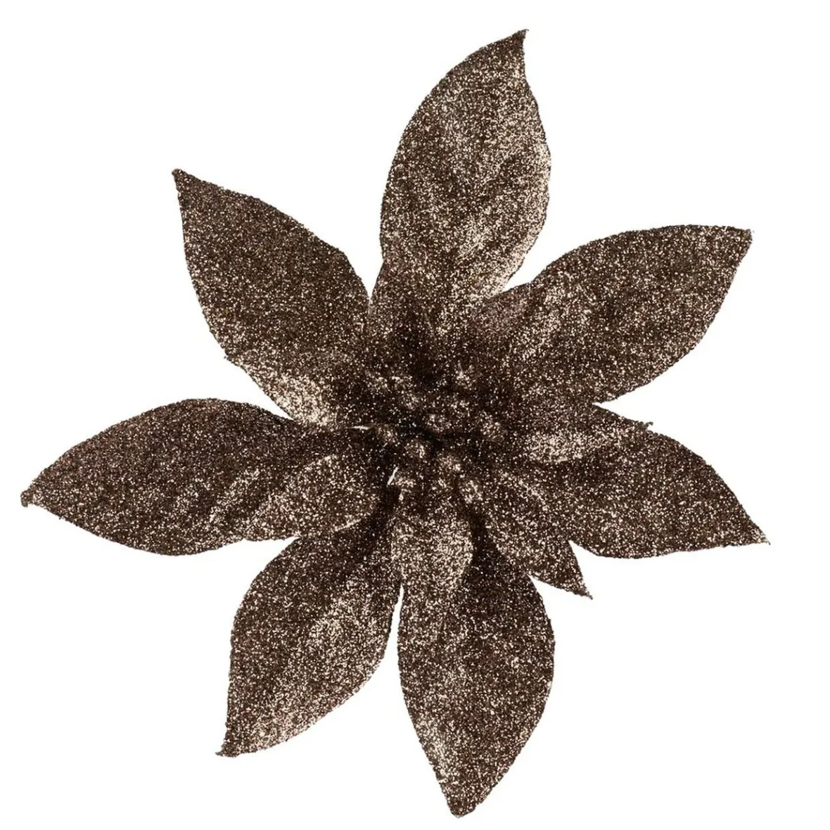 Fleur de Noël Poinsettia marron Noël x2-Gifi Clearance