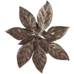 Fleur de Noël Poinsettia marron Noël x2-Gifi Clearance