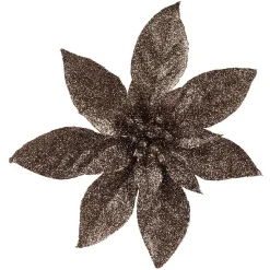 Fleur de Noël Poinsettia marron Noël x2-Gifi Clearance