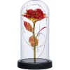 Fleur immortelle LED Dia de los Muertos Ø11xH22cm or et rouge-Gifi Discount