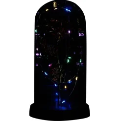 Fleur immortelle LED Dia de los Muertos Ø11xH22cm or et rouge-Gifi Discount