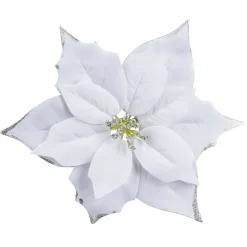 Fleur poinsettia à suspendre blanche Ø22cm-Gifi Outlet