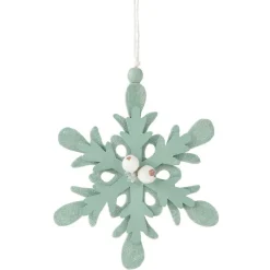 Flocon de neige à suspendre vert-Gifi