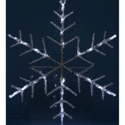 Flocon lumineux solaire blanc fixe-Gifi New