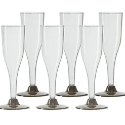 Flûte à champagne plastique x6-Gifi New