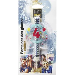 Fontaine de glace feu d'artifice bouteille chiffre 4-Gifi Online