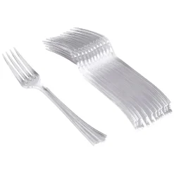 Fourchette en plastique transparent x12-Gifi Outlet