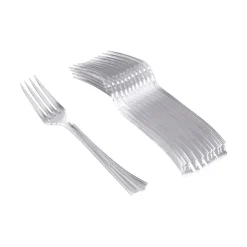 Fourchette en plastique transparent x12-Gifi Outlet