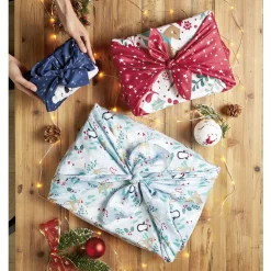 Furoshiki Tissu d'emballage réutilisable x5-Gifi Discount