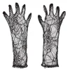 Gant toile araignée noir accessoire déguisement Halloween-Gifi