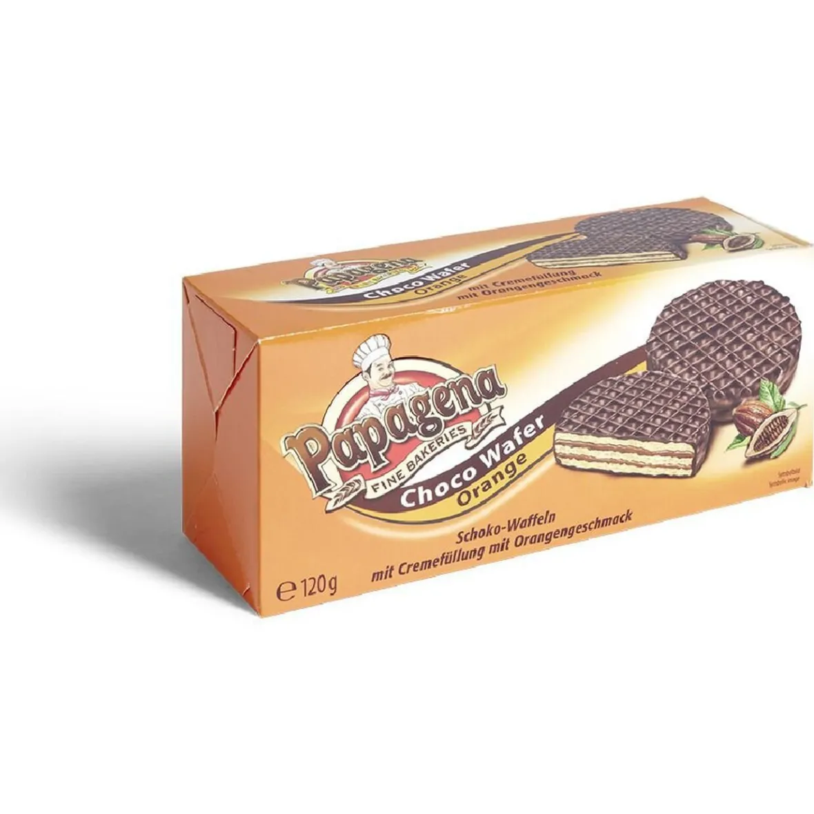 Gaufrette fourrée orange-noisette glaçage chocolat noir 120gr-Gifi Hot