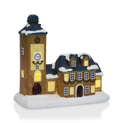 Église lumineuse de Noël nordique H21,5cm-Gifi Online