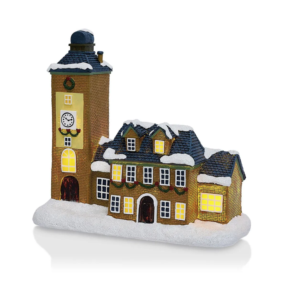 Église lumineuse de Noël nordique H21,5cm-Gifi Online