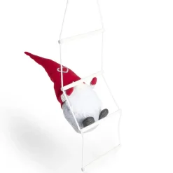 Gnome Noël grimpeur sur échelle H48cm-Gifi New