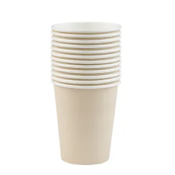 Gobelet blanc lin en carton 25 cl x12-Gifi Online