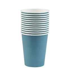 Gobelet bleu canard en carton 25 cl x12-Gifi Discount
