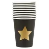 Gobelet carton 25 cl noir étoile dorée x10-Gifi Discount