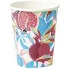 Gobelet carton motif exotique grenade feuillage multicolore 25cl x10-Gifi Online