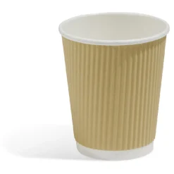 Gobelet cartonné extérieur cannelé beige et blanc 20 cl x10-Gifi Clearance