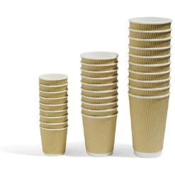 Gobelet cartonné extérieur cannelé beige et blanc 20 cl x10-Gifi Clearance