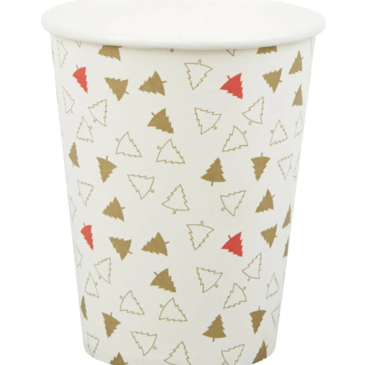 Gobelet en carton blanc design sapins x10-Gifi Best