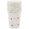 Gobelet en carton blanc motifs étoiles rouges x10-Gifi Outlet