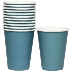 Gobelet en carton bleu canard 36 cl x12-Gifi Online