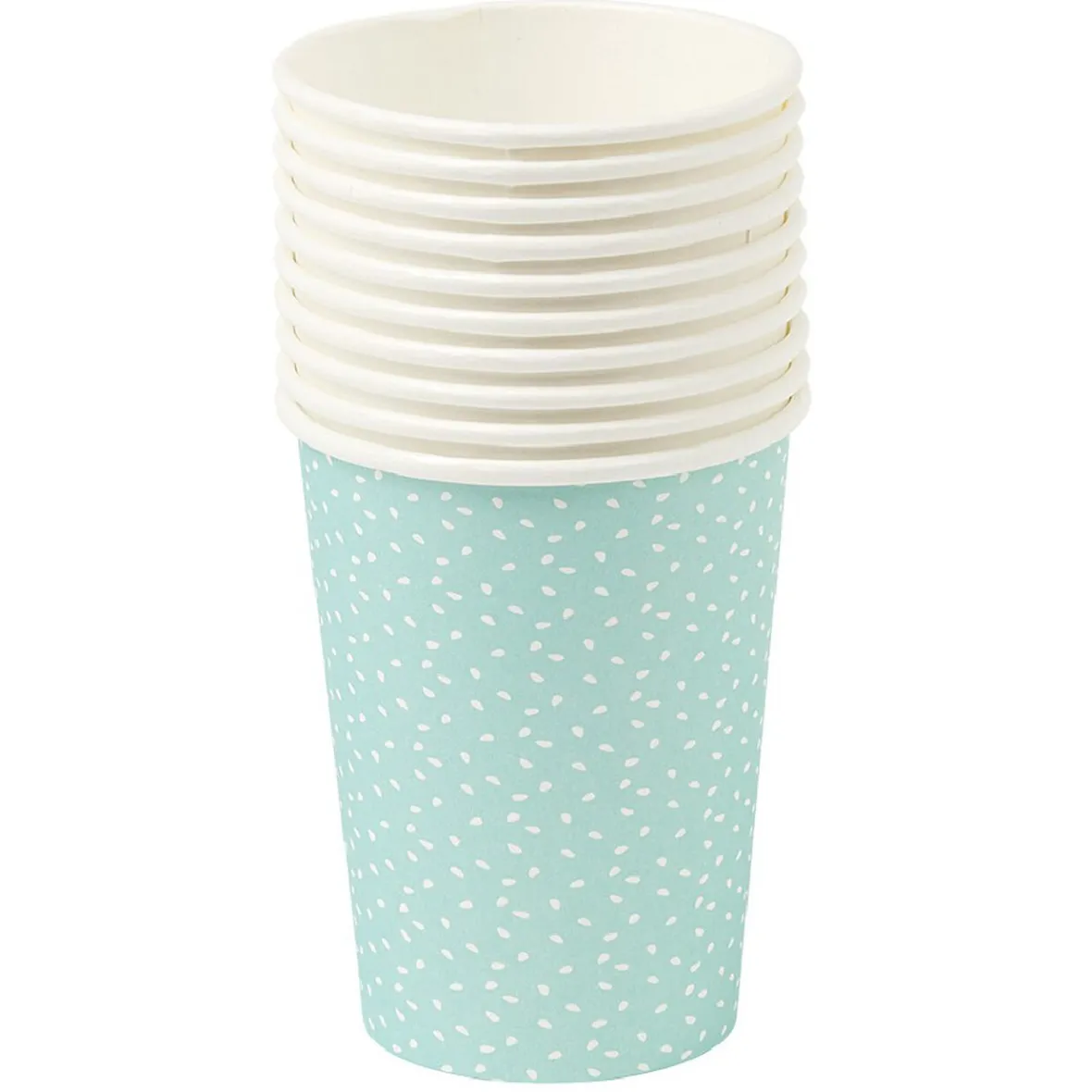 Gobelet en carton bleu et blanc x 10-Gifi Outlet