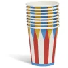 Gobelet en carton Cirdus bleu, rouge et blanc x 8-Gifi Best