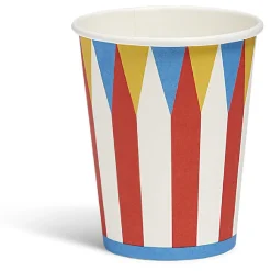 Gobelet en carton Cirdus bleu, rouge et blanc x 8-Gifi Best