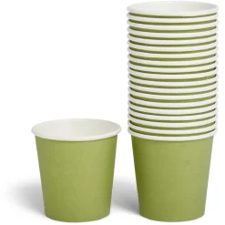 Gobelet en carton 36cl Vert olive x20-Gifi Hot