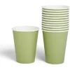 Gobelet en carton 36cl Vert olive x12-Gifi Clearance