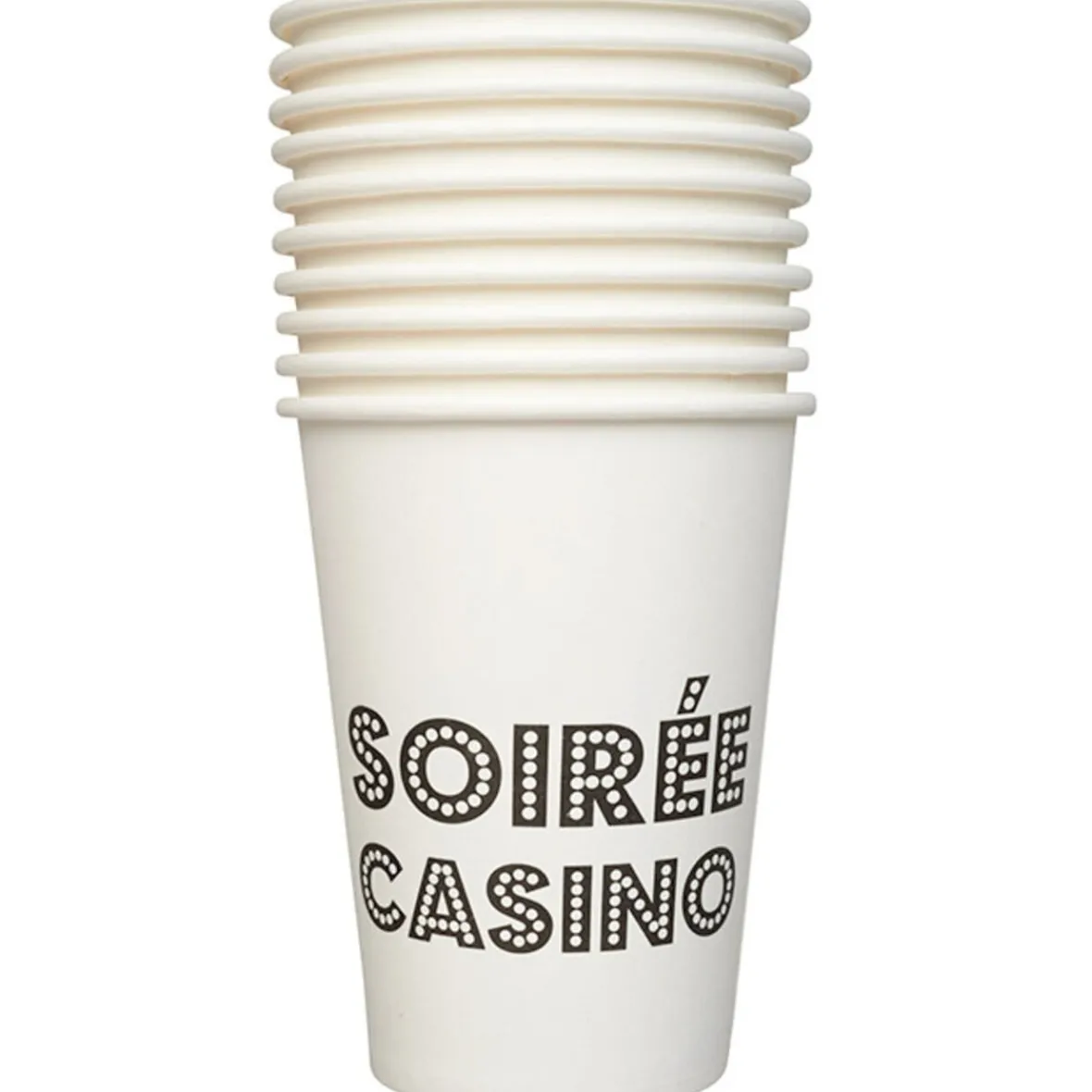 Gobelet en carton design Casino x10-Gifi New
