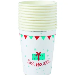 Gobelet en carton design Ho Ho Ho 25 cl x10-Gifi Online