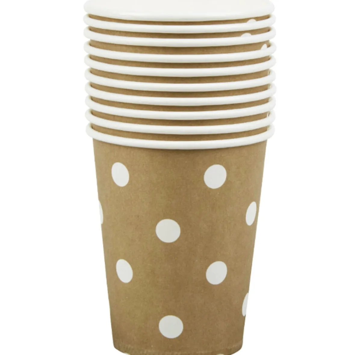 Gobelet en carton doré design pois blancs x10-Gifi Hot