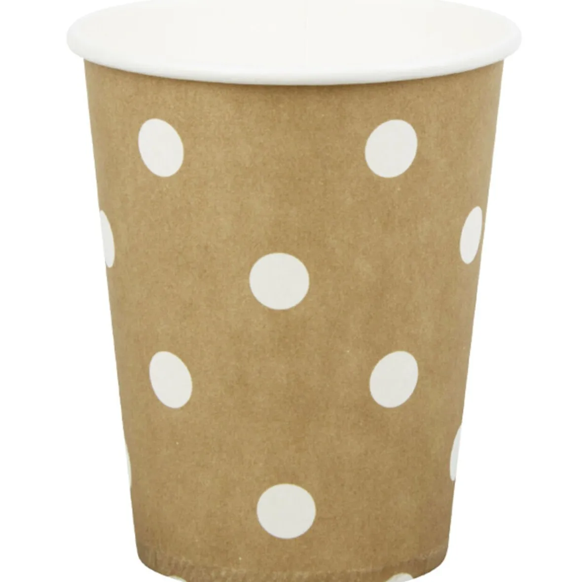 Gobelet en carton doré design pois blancs x10-Gifi Hot