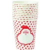 Gobelet en carton fond blanc design père noël 25 cl x10-Gifi