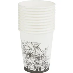 Gobelet en carton Halloween motif toile et fantôme 25cl x10-Gifi Outlet