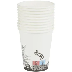 Gobelet en carton Halloween motif toile et fantôme 25cl x10-Gifi Outlet