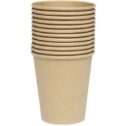 Gobelet en carton kraft marron 24 cl x12-Gifi Outlet