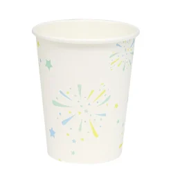 Gobelet en carton motif feux d'artifice x 8-Gifi Sale