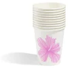 Gobelet en carton motif fleur hibiscus x10-Gifi Sale